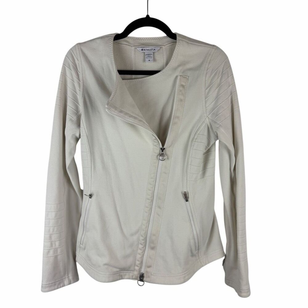 Athleta Cream Moto Jacket- size M